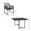 Outsunny Outsunny 5 Pieces Patio Dining Set with Foldable Back, Dark Grey 3