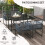 Outsunny Outsunny 5 Pieces Patio Dining Set with Foldable Back, Dark Grey 6