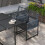Outsunny Outsunny 5 Pieces Patio Dining Set with Foldable Back, Dark Grey 7