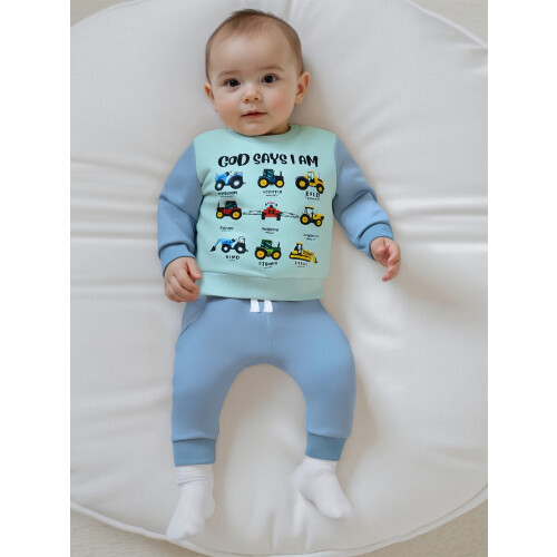 (12-18 Months, Blue) Completo autunnale per 2 pezzi. 2