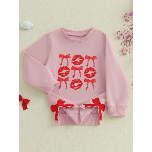 (100, Red) Bluzy dziecięce z na walentynki 2