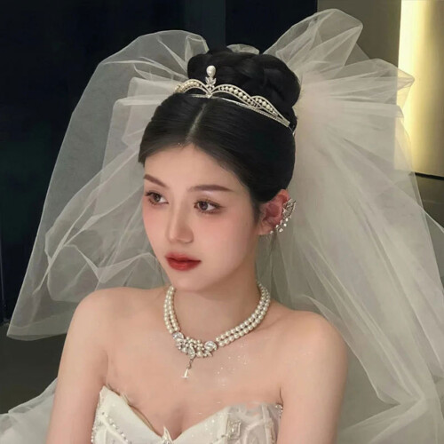 Pearl Bride Tiara Headband 1