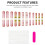 24pcs Glitter Pink Press-on Nails, Long Lasting Manicure 6