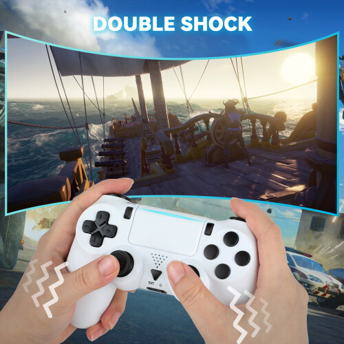 Wireless Controller for PS-4, Dual Vibration Game Joystick/Motion Sensing/Touchpad/Speaker/3.5mm Audio Jack Headphone, for PS4/Slim/Pro Console/PC 1