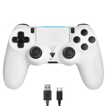 Wireless Controller for PS-4, Dual Vibration Game Joystick/Motion Sensing/Touchpad/Speaker/3.5mm Audio Jack Headphone, for PS4/Slim/Pro Console/PC