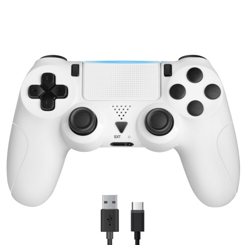 Wireless Controller for PS-4, Dual Vibration Game Joystick/Motion Sensing/Touchpad/Speaker/3.5mm Audio Jack Headphone, for PS4/Slim/Pro Console/PC
