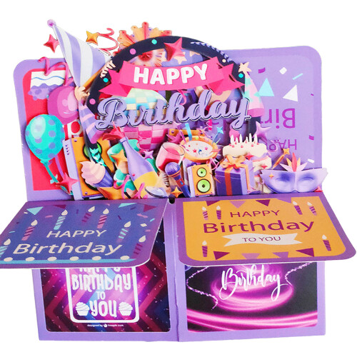 3D Pop-up Birthday Card - Handmade Gift 1