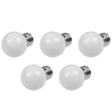 25 Stueck E27 0.5W AC220V Gluehlampe Weiss Birne Dekoration Leuchtmittel