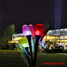 20PCS Outdoor Led Solar Light Tulip Flower Lamp Waterproof Garden Stake Lawn Lights Decor for Yard Outdoor Party Decor