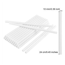 150 Pieces Plastic White Cake Dowel Rods for Tiered Cake Construction and Stacking (0.4 Inch Diameter 9.5 Inch Length)
