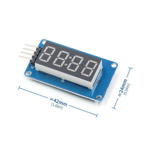 2X TM1637 4-Bits LED Display Module for , 0.36 Inch 7-Segment Red Anode Clock Tube & 4 Serial Driver Board 2