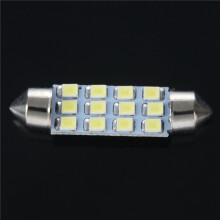 4Stück 42 mm 12 SMD 3528 LED Weisse Auto-Innenhaube-Girlande-C5W-Birnen-Licht-Lampe 12V