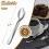 12 Peças de Colher de Café Expresso,  Colher de Café de Aço Inoxidável de 4,7 Polegadas, Colher de Sobremesa 7