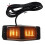 2X Smoked Amber Front Grill Light LED  Lamp for    Truck Lorry Front Double Burner Indicator Light 5