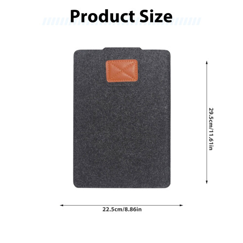 (Dark Grey, 11 inches) iPad Pro Tablet Sleeve - Felt Protective Case 2