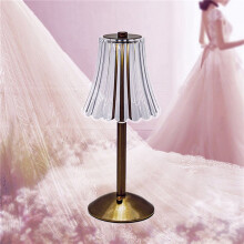 3X LED Crystal Decorative Table Lamp 800MAh Rechargeable Atmosphere Night Light 3-Levels Brightness for Restaurant Cafe
