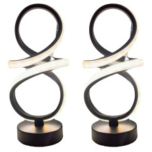 2X Lampe de Table LED Décorative pour Bureau, Chambre à Coucher, Chevet, Salon, Bureau, Bibliothèque, Bar, Éclairage de Lecture à Domicile