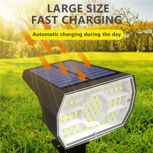 2X Spot Solaire D'Extérieur 56 LED - Projecteur Solaire de Paysage - Étanche - 3 Modes - Éclairage de Jardin pour Porte, Arrière-Cour, Garage