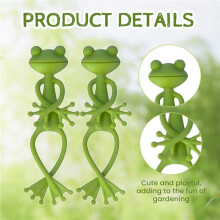 20 Pcs Frog Plant Stand, Green Frog Plant Supports, Plant Frog Holder, Cute Support for Small Potted Plants & Succulents