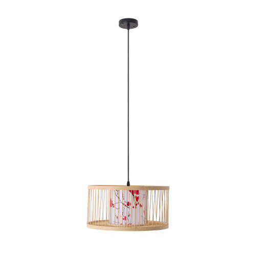 Living And Home Bamboo-Woven Pendant Light 1