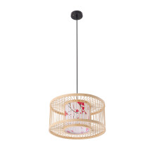 Bamboo-Woven Pendant Light