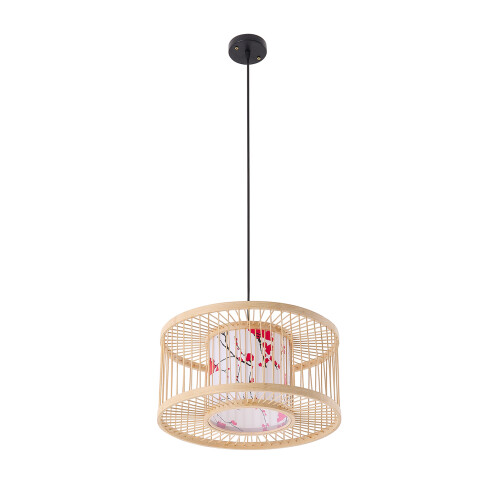 Living And Home Bamboo-Woven Pendant Light