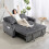 Homcom HOMCOM 2 Seater Sofa Bed, Click Clack Pull Out Bed Settee, Charcoal Grey 8