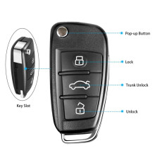 FüR Xhorse XKA600EN Universal-DrahtfernschlüSsel Flip Fob 3 Tasten für A6 Q7 Typ für VVDI Key Tool