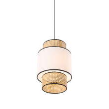 Rattan-Woven Pendant Light