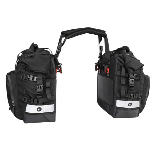 Rhinowalk Motorcycle Rear Side Bag 20L Universal Side Bag with Removable Waterproof Inner Multi-Functional Tail Bag(Black) 2