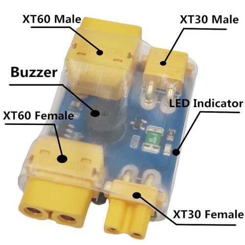 2X XT30 / XT60  Smoke Stopper Short-Circuit Protection Plug for FPV Drone Part 1