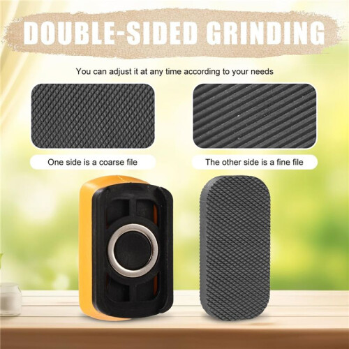 4X Denibbing File with Handheld Device, Double-Sided Grinding  Tools Car Paint Remover Tool Adjustable Paint File 2