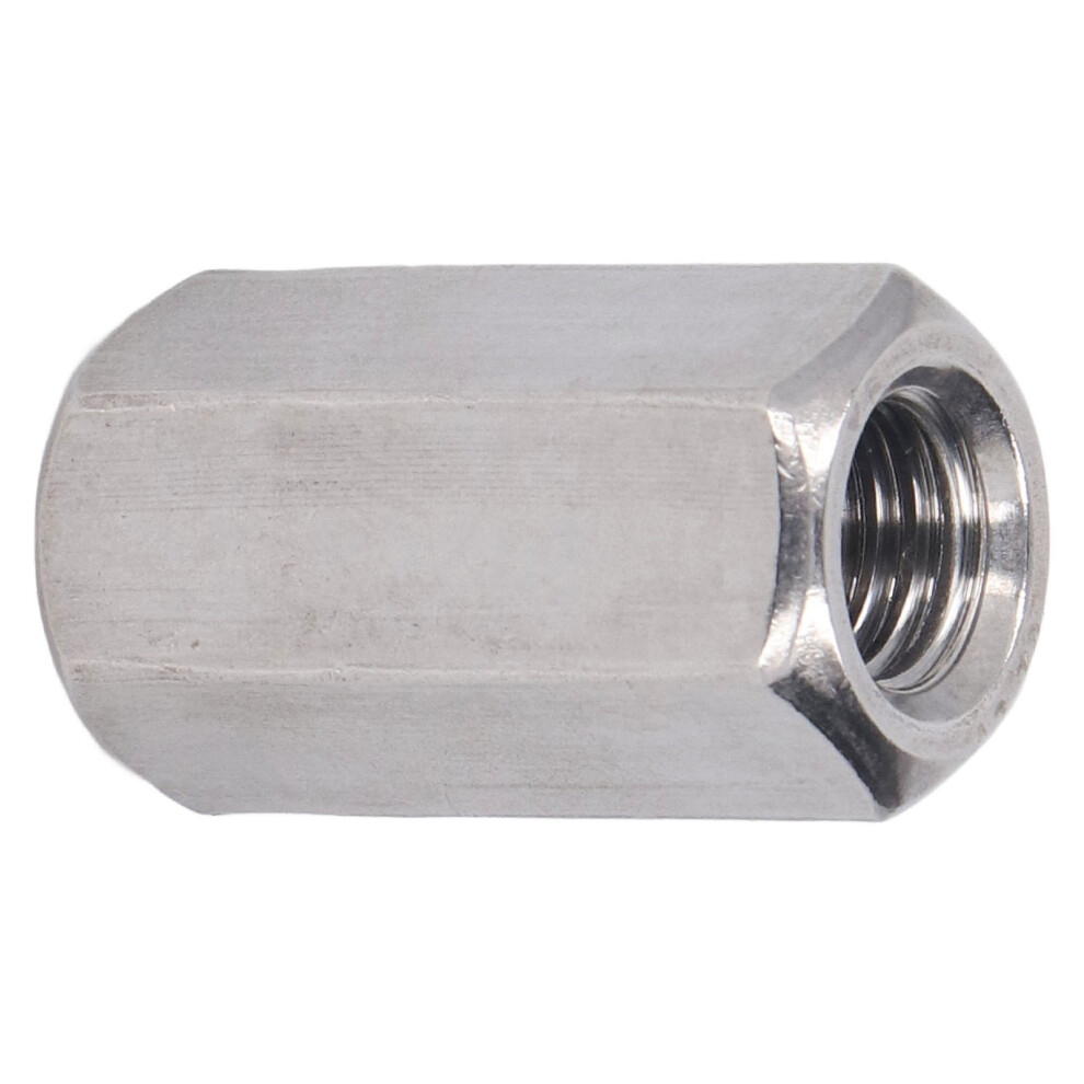 M12 Hex Coupling Nuts 304 Steel 5 Pack