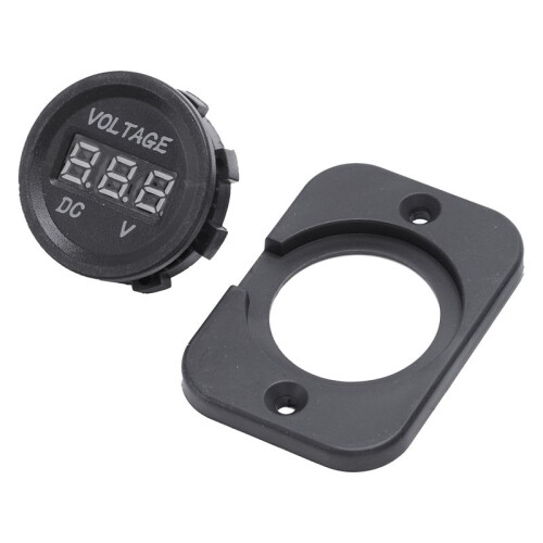 3X 12V-24V Waterproof Car Motorcycle LED Digital Display Voltmeter Voltage Meter Black 2