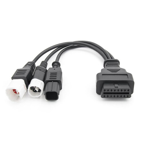 2X per  3Pin/4Pin  6Pin Motorcycle OBD Diagnostic Canbus Connector Cable OBD2 3 In1 Plug Cable Adapter 2