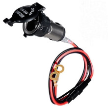 Cigaretter Lighter Socket,  12V Car Cigaretter Lighter, with Cover Wiring Harness Waterproof for Automotive Truck RV