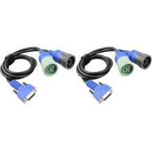 2X Vrachtwagen Y-Type Kabel PN 493148 6-Pins + 9-Pins Deutsch-Adapter voor Nexiq USB Link Vrachtwagenstoringsdetectortool
