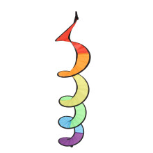 Elegante molinillo de viento arcoíris, escultura de viento dinámica y colorida para una vibrante decoración de jardín, decoración colgante para