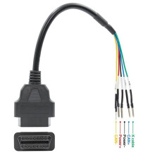 10X 16 Pin OBD OBD2 Femmina K CAN Jumper Tester Connettore Cavo di Prolunga Diagnostico per Auto Cavo Un Spirale