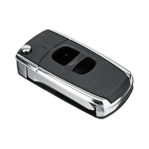 2X 2 Buttons Remote Flip Folding Car Key Shell Case Uncut Blank Blade Replacement for  2 3 5 6 MX-5 RX-8