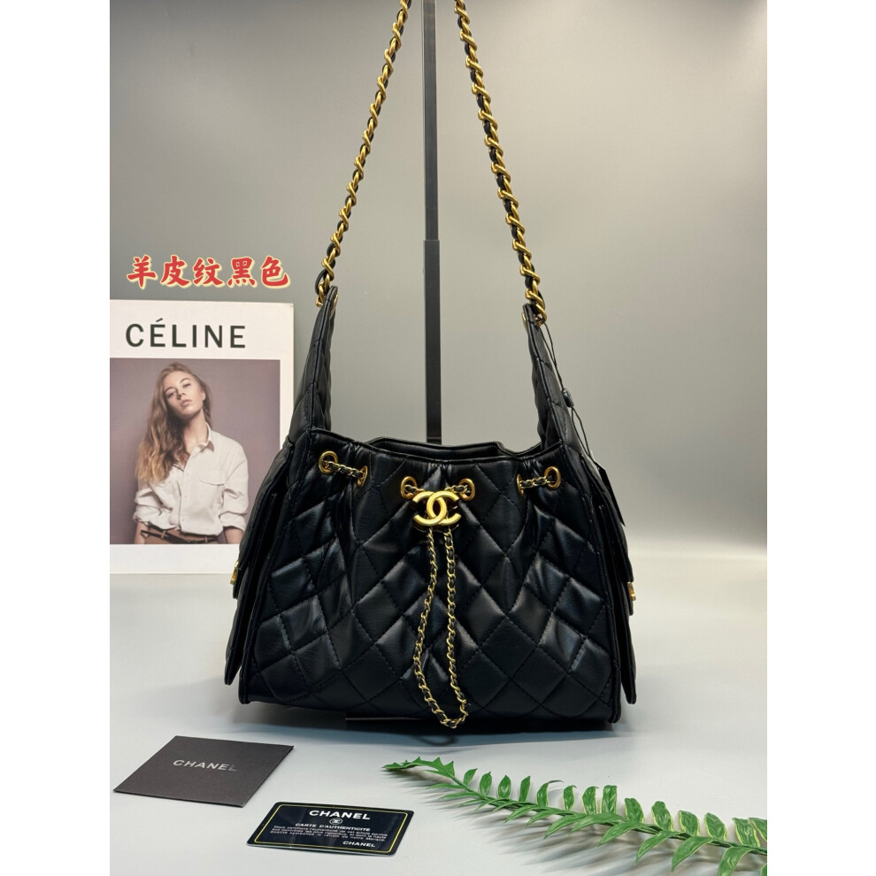 Xhrain Chanel New Top Handle Bag 27×20×14Cm Black