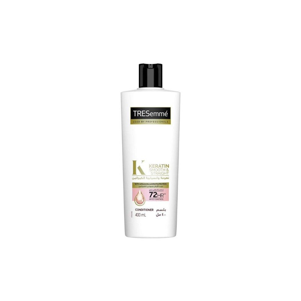 Tresemme Keratin Smooth & Straight Conditioner 400ml  Keratin Infused Smooth & Straight Conditioner for Sleek, Frizz Free Hair