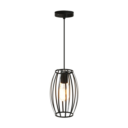 Living And Home Single-Light Black Iron Pendant Light 2