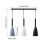 Living And Home 3-Light Iron Pendant Light 6