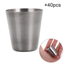 40Pcs 30ml Communion Cups Stackable Stainless Steel Cups For Church