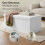 KEPLIN Storage Ottoman Bench Large 90L Hidden Storage, Rapid Fold Flat Design, 150kg Load Capacity, White 5