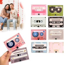 Valentine's Day Recordable Greeting Card – 60-Second Blank Voice Cassette Tape Gift, Speak Your Heart Out (1pc)