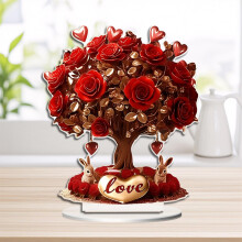Statue de fée papillon et fleurs pour la Saint-Valentin – Décoration colorée en résine pour la maison/le jardin, intérieur/extérieur,