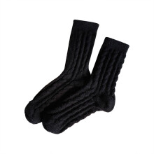 Calzini da notte morbidi da donna, extra caldi, termici, comodi e senza costrizioni, colore nero.
