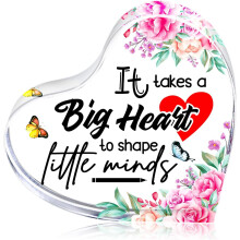 Teacher Appreciation Gifts – Acrylic Paperweight, Thank You Gift for Women & Men, End of Year, Graduation, Birthday – Compatible with Classroom